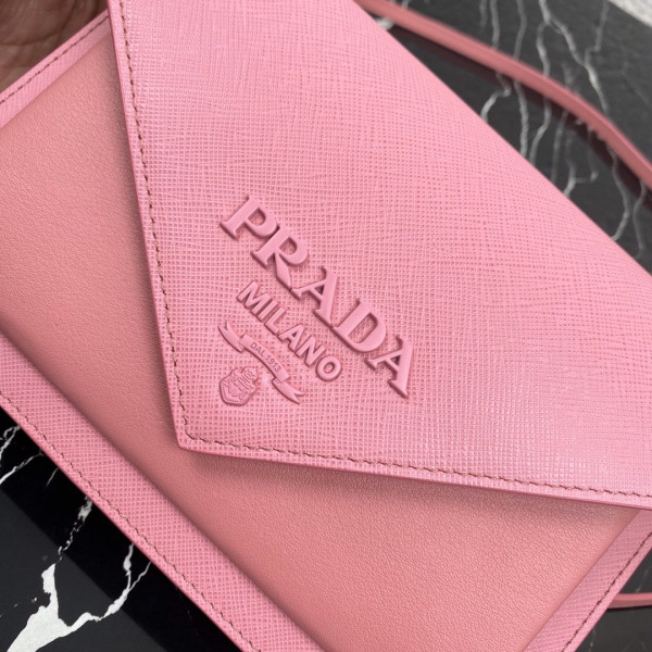 Pra*a saffiano leather mini-bag