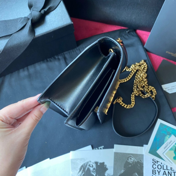 Y*L sunset in crocodile-embossed shiny leather