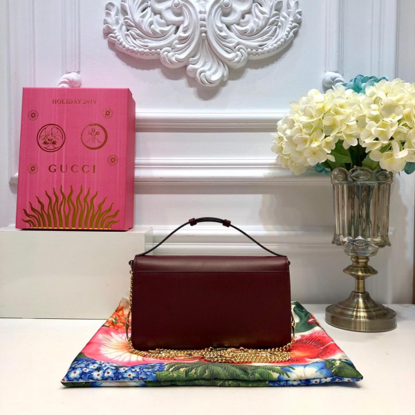 G*u*i zumi smooth leather small shoulder bag