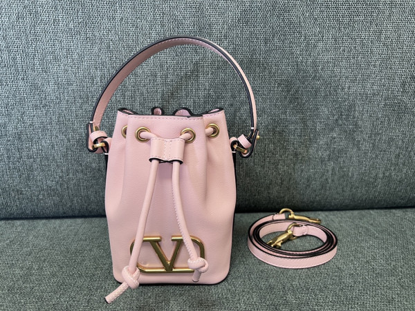 VALENTINO VLOGO Iconographe Mini Canvas Bucket Bag