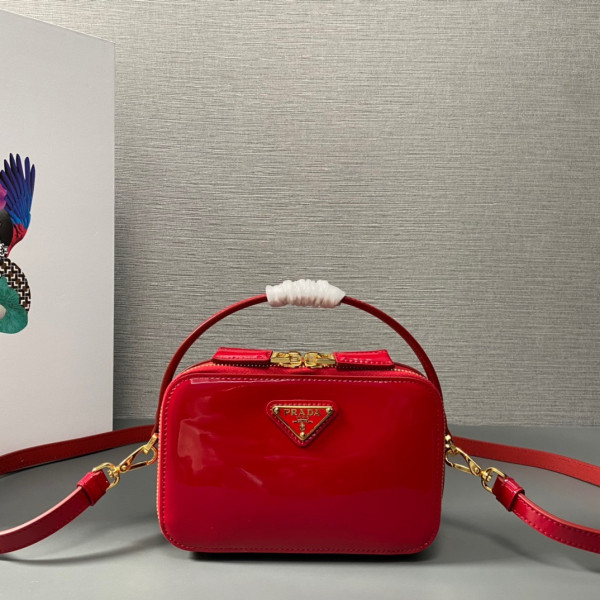 Pra*a odette crystal-studded satin bag-17.5x10.5x4.5cm